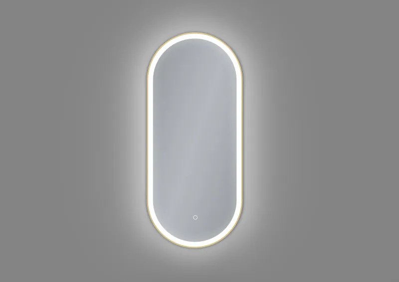 AREZZO design LED ovális okos tükör, arany