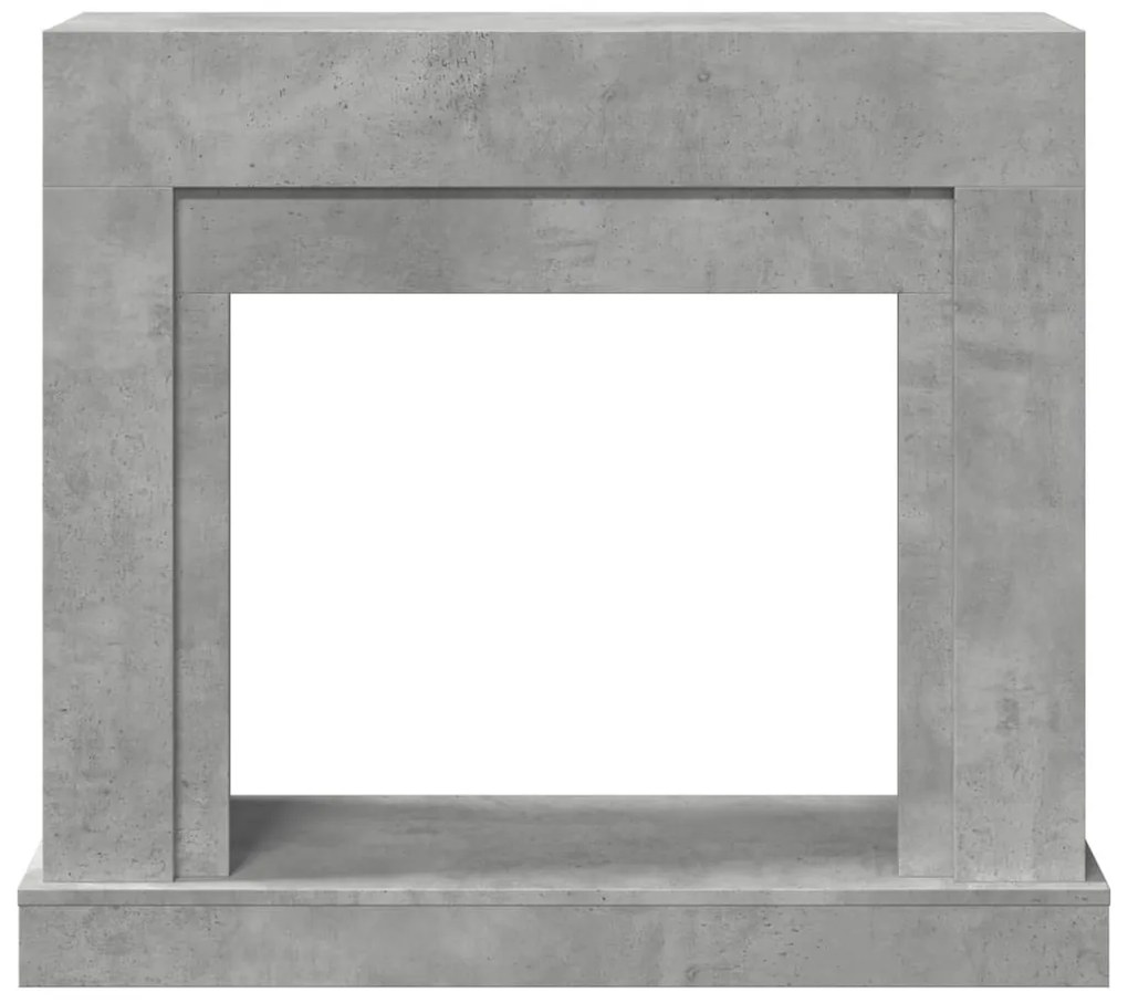 betonszürke szerelt fa kandallóburkolat 100 x 30 x 87,5 cm