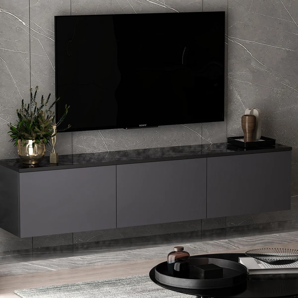 TV asztal Neon Antracit