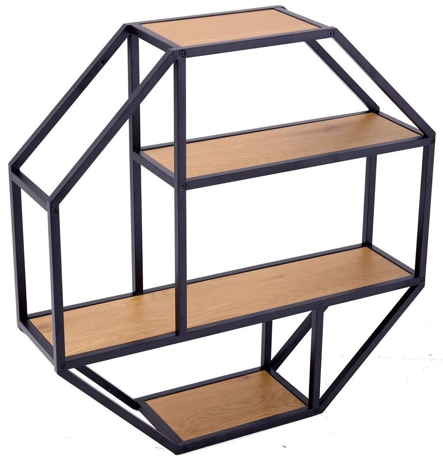 Design fali polc Maille 77 cm vad tölgy