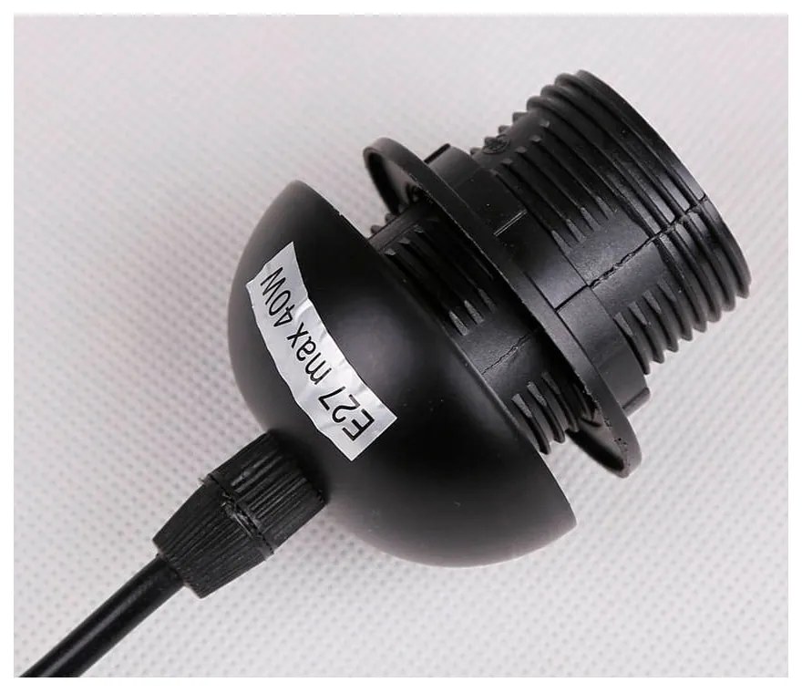 Fekete függőlámpa üveg búrával 10x34 cm Bistro – Candellux Lighting