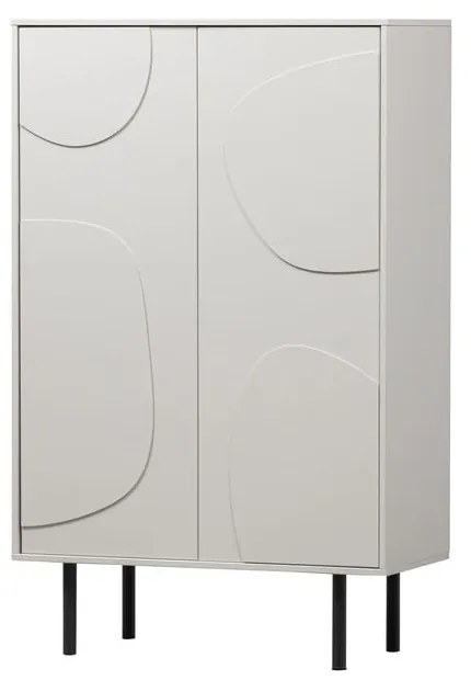 Világosszürke borovi fenyő szekrény 85x135 cm Cadiz – WOOOD