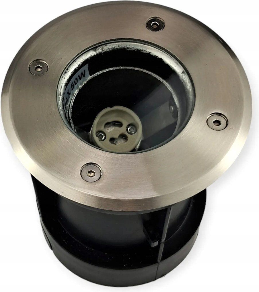 Kerti beálló lámpa D120 ezüst kerek 1x GU10 IP65/IP67