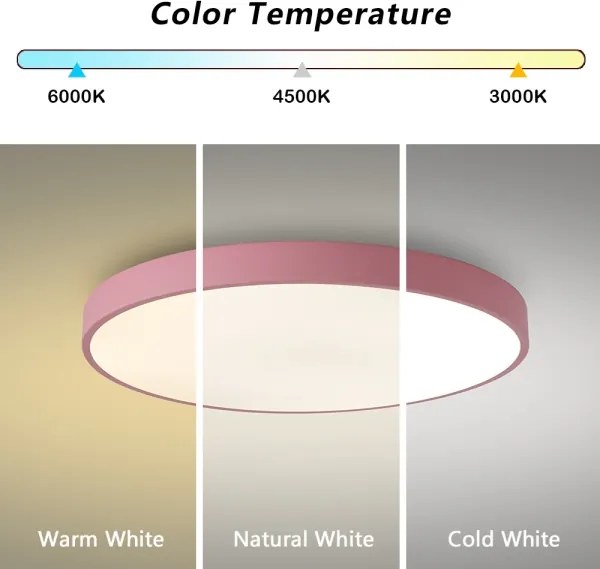 Brilagi - LED dimmelhető mennyezeti lámpa POOL LED/60W/230V 3000-6000K 60 cm rózsaszín+távirányító