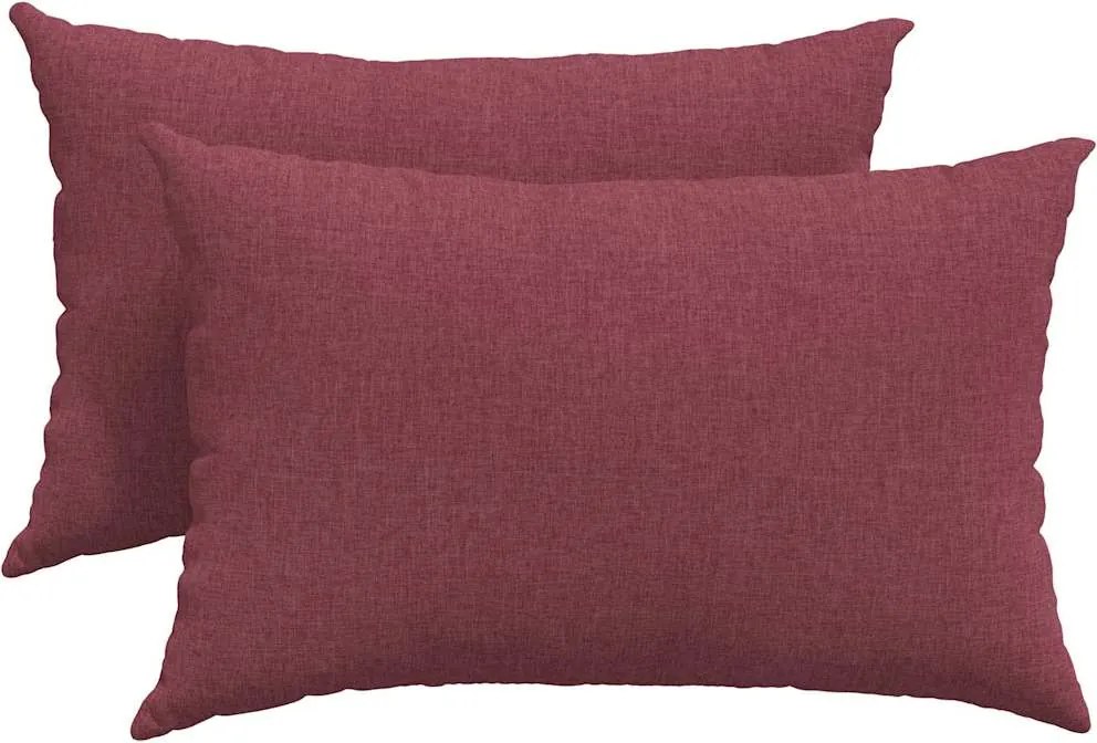 vidaXL Kanapé párnák 2 pcs Bordó 60 x 40 cm szövet