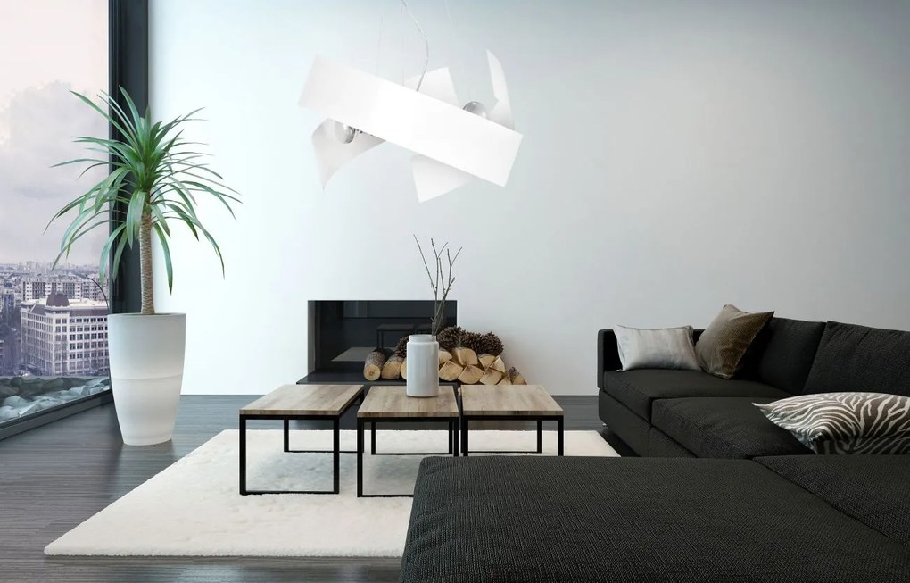 Emibig modern függeszték modo fehér króm emi585/1