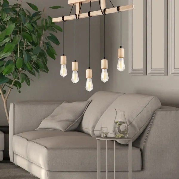 LEON függeszték 5xE27/60W/230V, kábellel