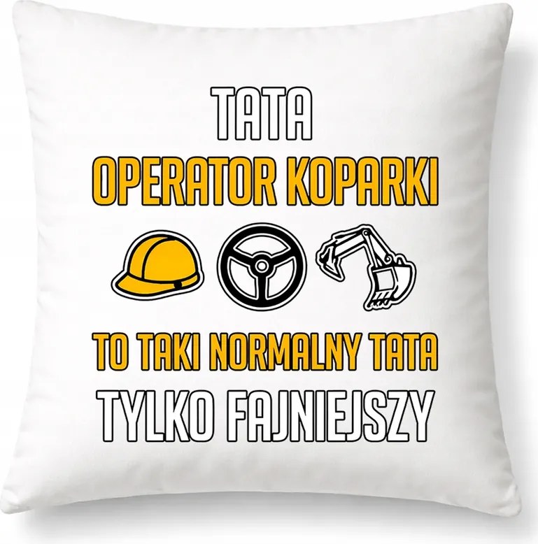 Párna Apának Kotrógép kezelő Fehér