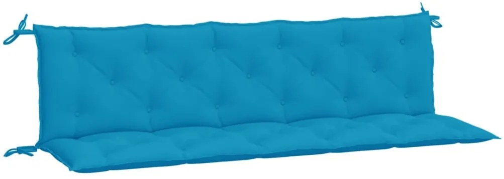 2 db világoskék oxford szövet kerti padpárna 180 x 50 x 7 cm