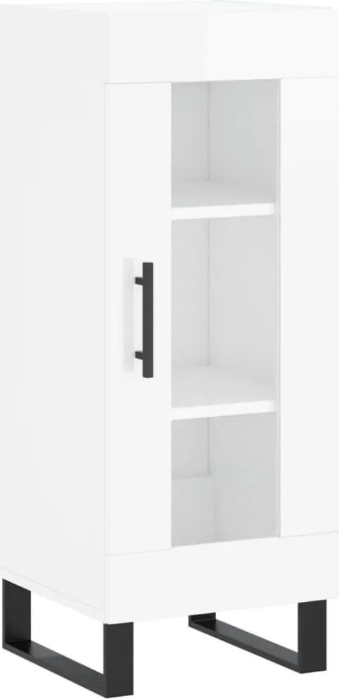 vidaXL magasfényű fehér szerelt fa tálalószekrény 34,5 x 34 x 90 cm