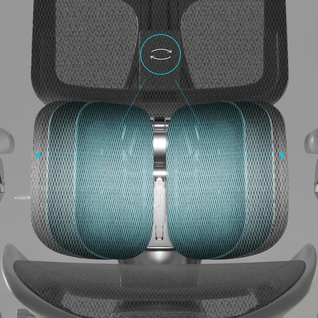 Prémium ergonomikus irodai szék lábtartóval szürke Premium Normal Size: Diablo V-Kinetic