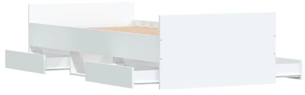 fehér ágykeret fej- és lábtámlával 90 x 200 cm