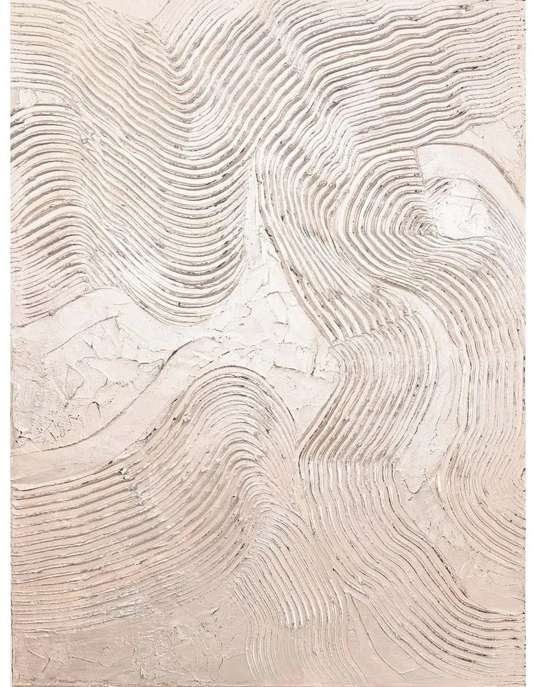 Kézzel festett kép 88x118 cm Metallic Rose – Malerifabrikken