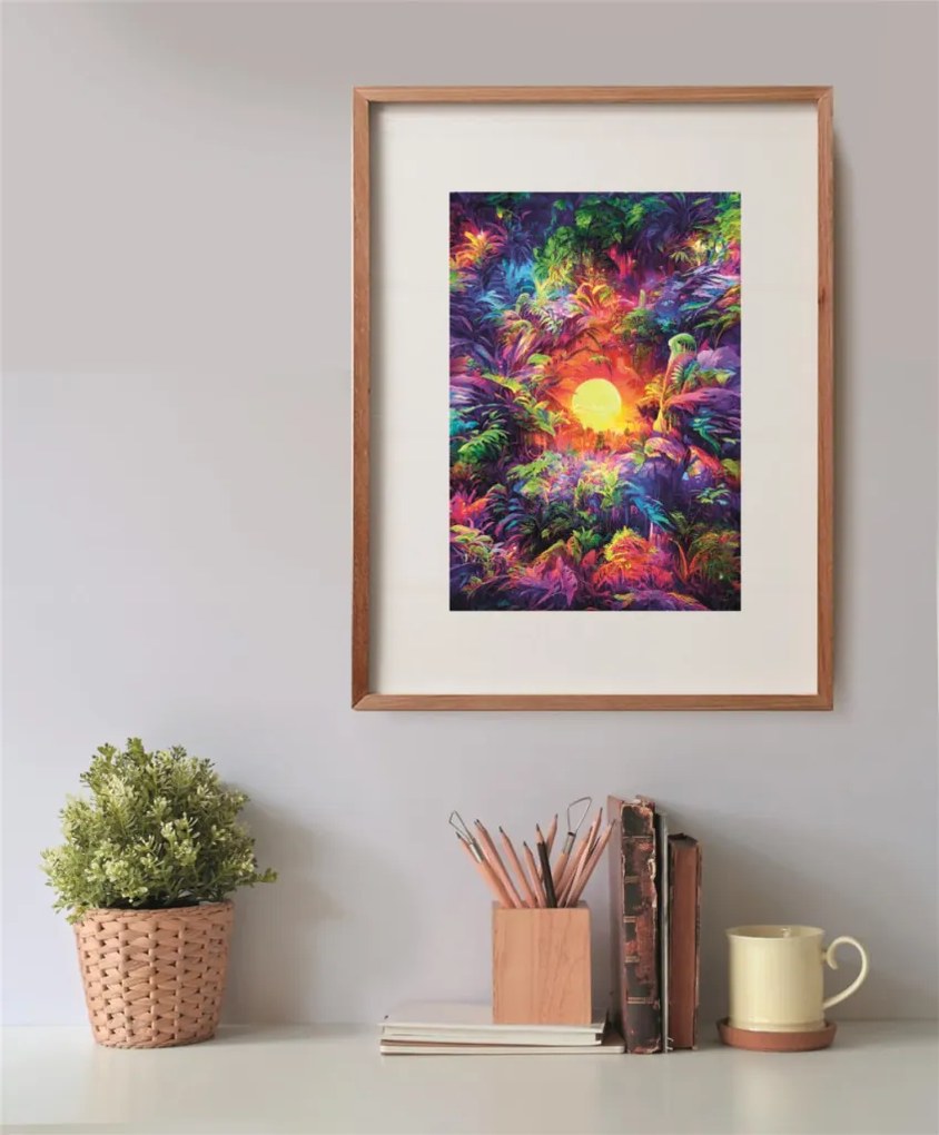 Színes dzsungel Psychedelic 500 db-os Compact puzzle Clementoni