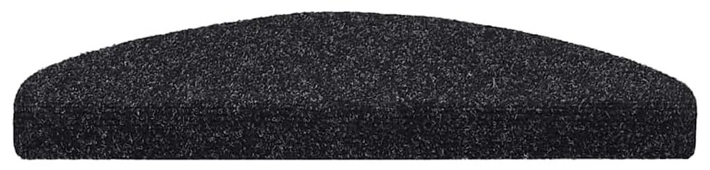 öntapadós lépcsőszőnyegek 30 db 65 x 21 x 4 cm fekete félkör alakú nagy