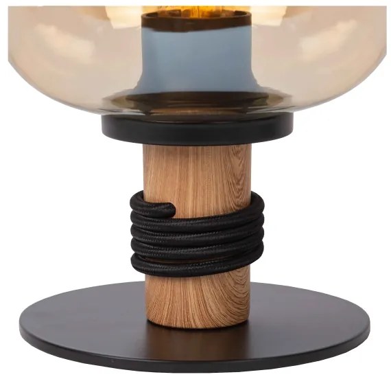 Lucide 45508/01/62 - Asztali lámpa ILONA 1xE27/40W/230V fekete/bézs