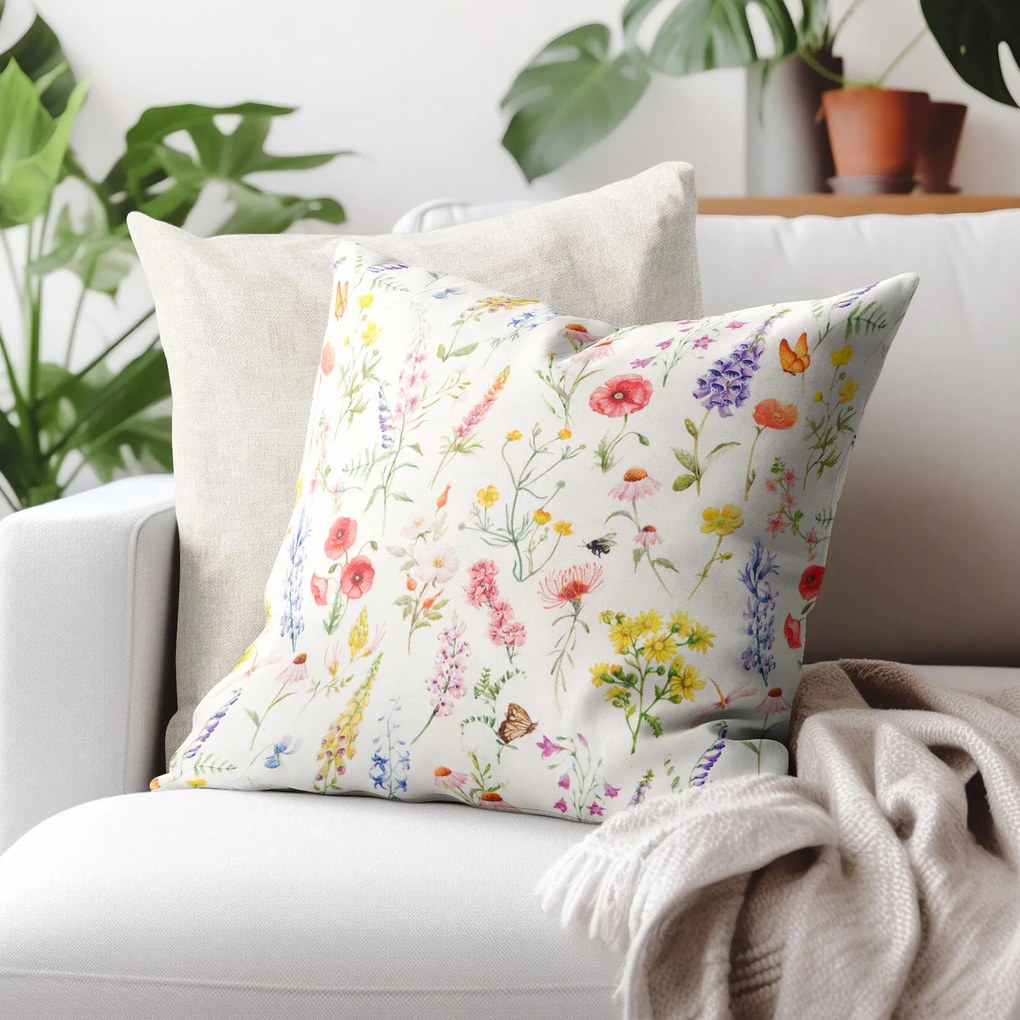 Goldea díszpárnahuzat valencia - virágzó mező 50 x 50 cm