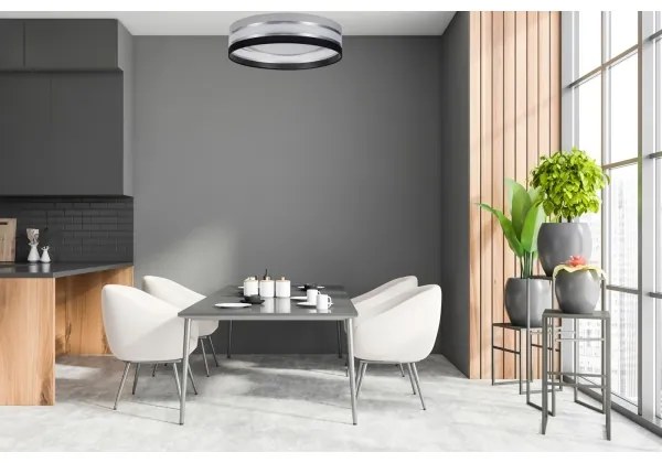 LED Dimmelhető mennyezeti lámpa SMART CORAL LED/24W/230V fekete/szürke + távirányító