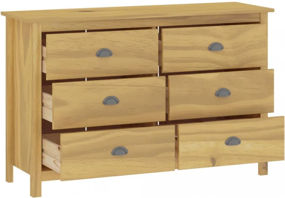 Hill range tömör fenyőfa komód 125 x 40 x 80 cm