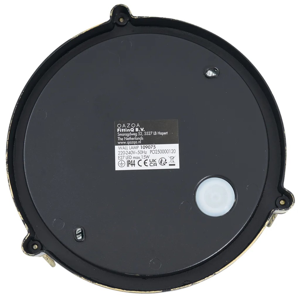 Kültéri fali és mennyezeti lámpa antik arany kerek IP44 - Noutica