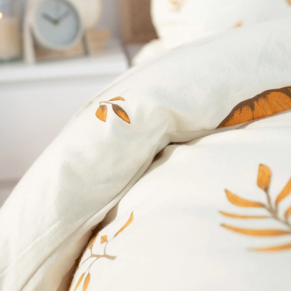 Goldea flanel ágyneműhuzat - őszi tökök és levelek 140 x 200 és 70 x 90 cm