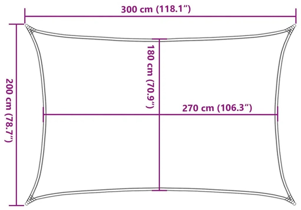 terrakotta HDPE napvitorla 160 g/m² 2 x 3 m