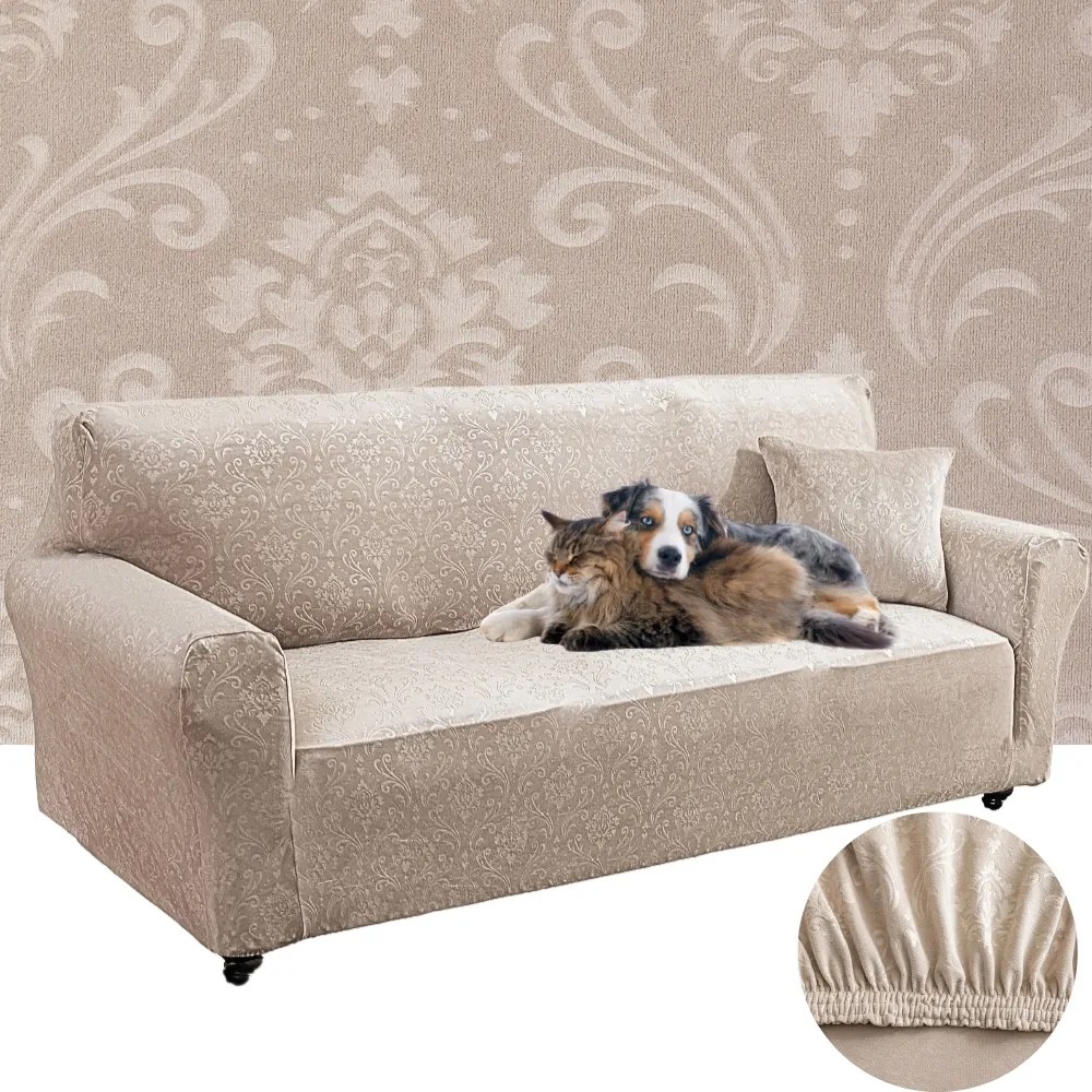 Kanapé Huzat Sarok Kanapé Velúr Dombornyomott Dísz 190-230 Oeko Tex