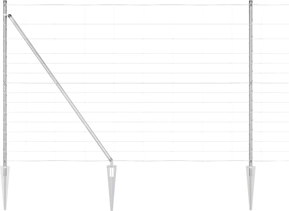 vidaXL Kerítésoszlop Galvanizált 25 x 1,6 m Acél