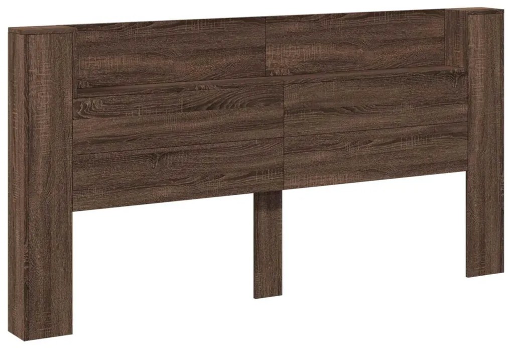 Fejtámla polcokkal Barna Tölgy 200 x 16,5 x 103,5 cm Faanyag