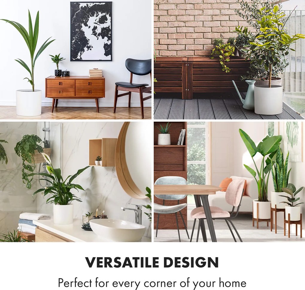 Blumfeldt Gendt, virágcserép, felső virágcserép, 3 db-os készlet, S / M / L méretek, fiberstone, beltér / kültér