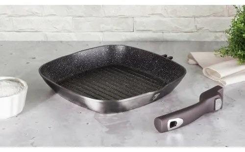 Berlinger Haus Carbon PRO Line grill serpenyő levehető nyéllel, 28 cm