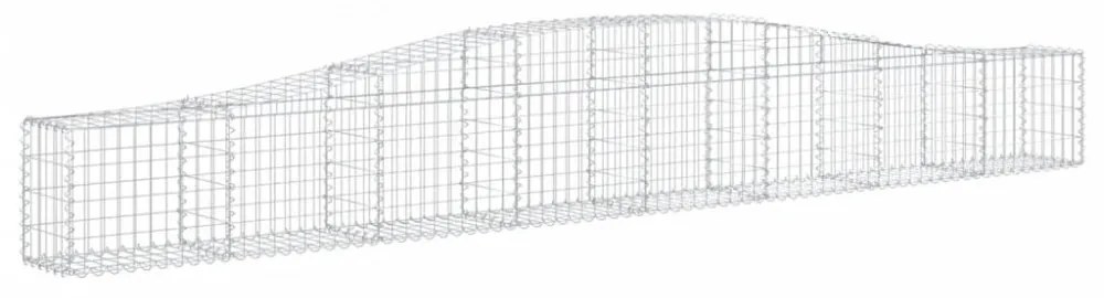 vidaXL 10 db íves horganyzott vas gabion kosár 400x30x40/60 cm