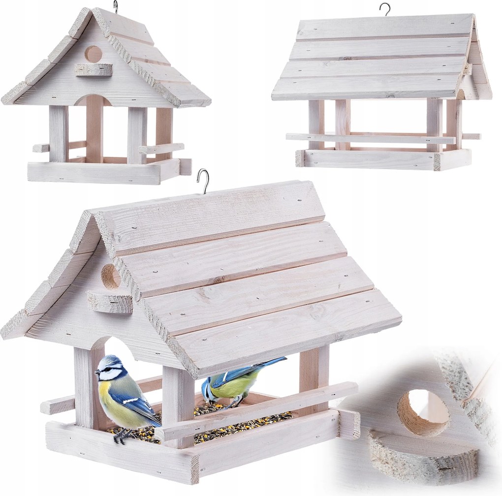 Madáretető Nagy Fa Házikó Lógó Fülke Kerti Dekoráció