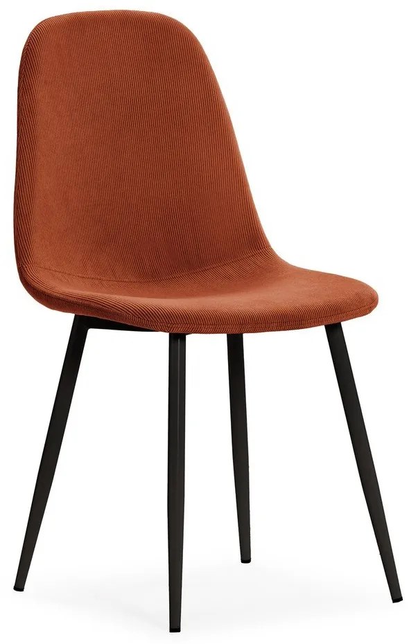 Terrakotta színű kárpitozott étkezőszék szett 4 db-os Minka – Marckeric