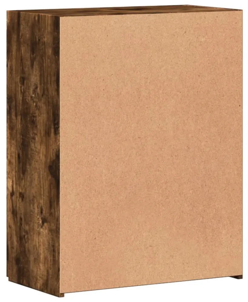 füstös tölgy színű szerelt fa irattartó szekrény 60x32x77,5 cm