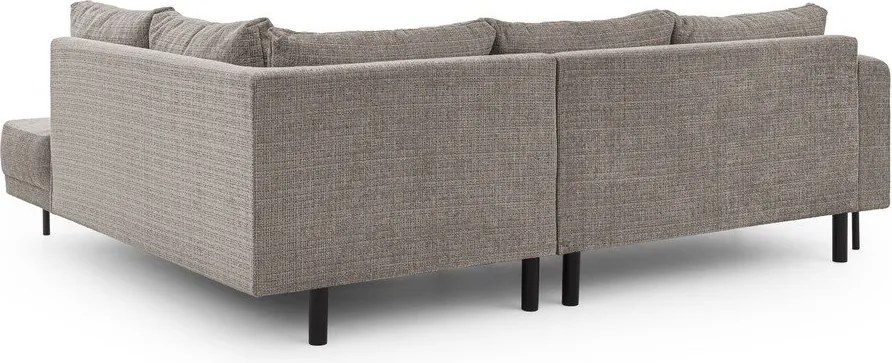 Szürkésbarna zsenília sarokkanapé (jobb oldali-L alakú) Mauris – Ropez