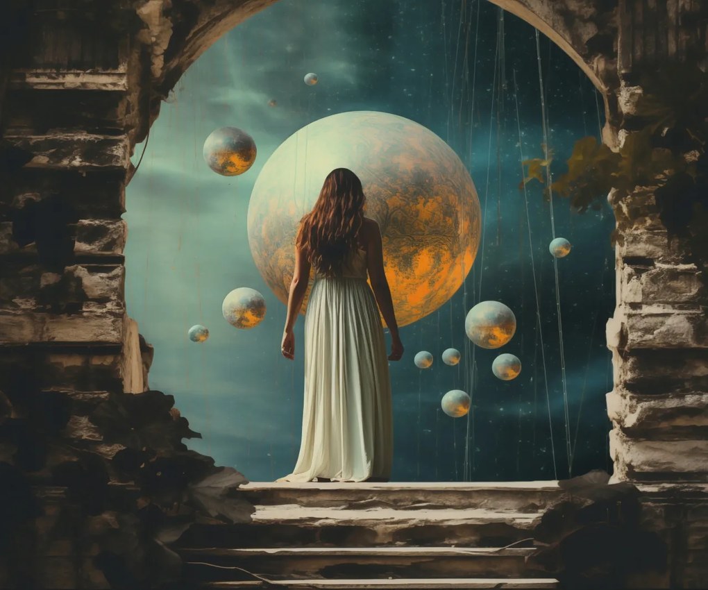 Poszter 60x50cm Színház a romok portálján