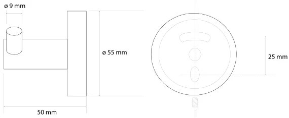Sapho - Dupla fali kampó X-ROUND 5,5x5 cm arany