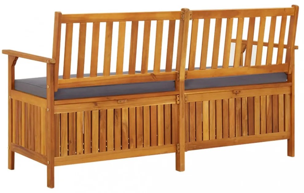 tömör akácfa tárolópad párnával 148 cm