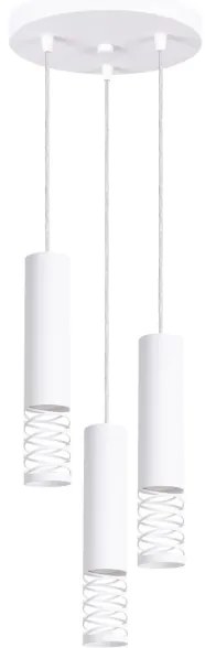 Sollux SL.1689 - Csillár zsinóron LAMI 3xGU10/10W/230V fehér