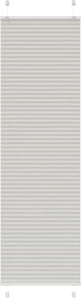 vidaXL pliszírozott redőny világosszürke 65x200 cm szövetszélesség