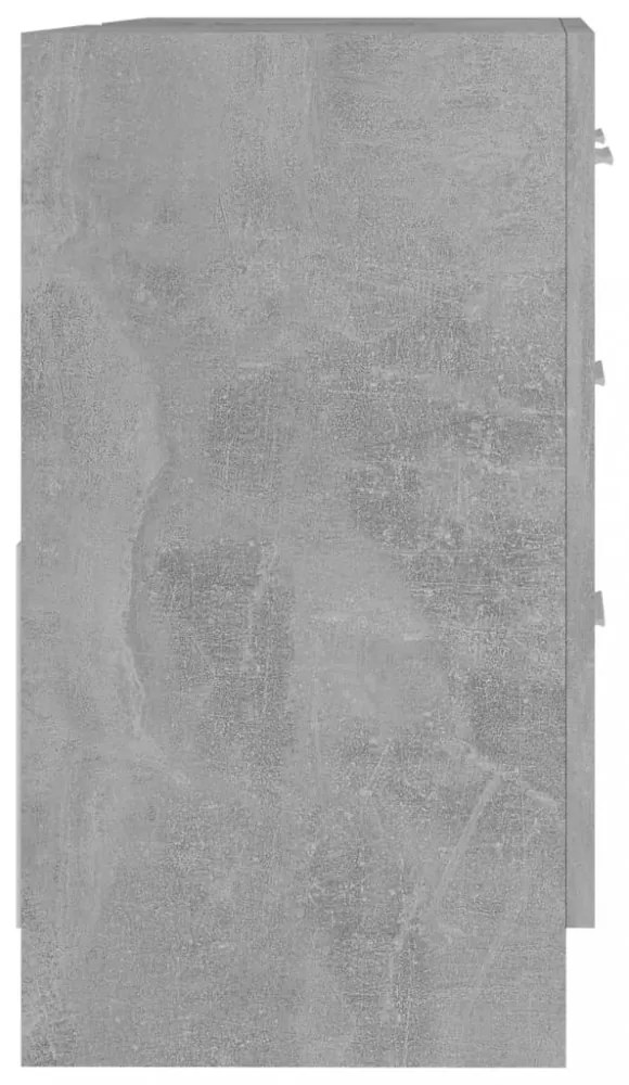betonszürke szerelt fa mosdószekrény 63 x 30 x 54 cm