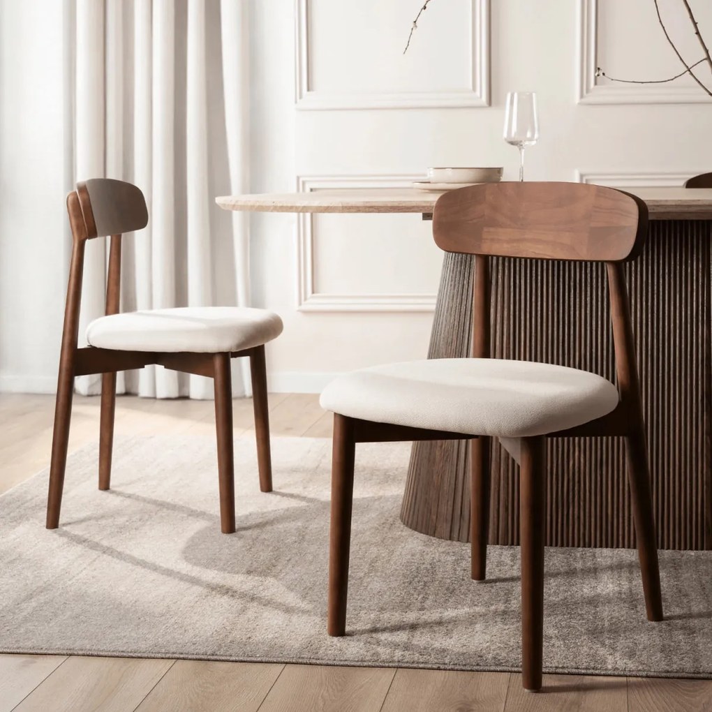 Szék dió/bézs színben ALVIN