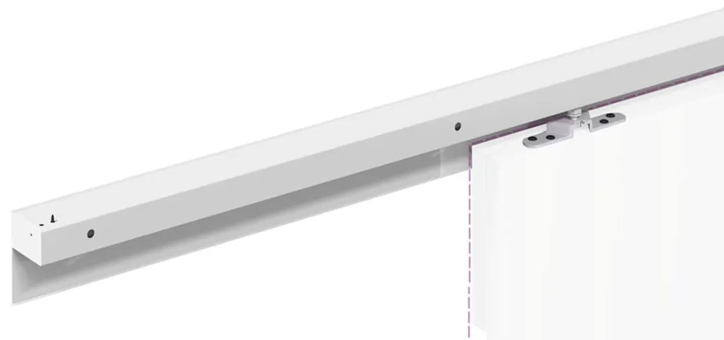 ezüst alumínium ötvözet tolóajtó fémszerelék készlet 183 cm