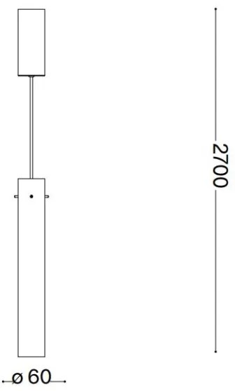 Ideal Lux - LED Csillár zsinóron FLAM LED/10W/230V átm. 6 cm CRI 90 szürke
