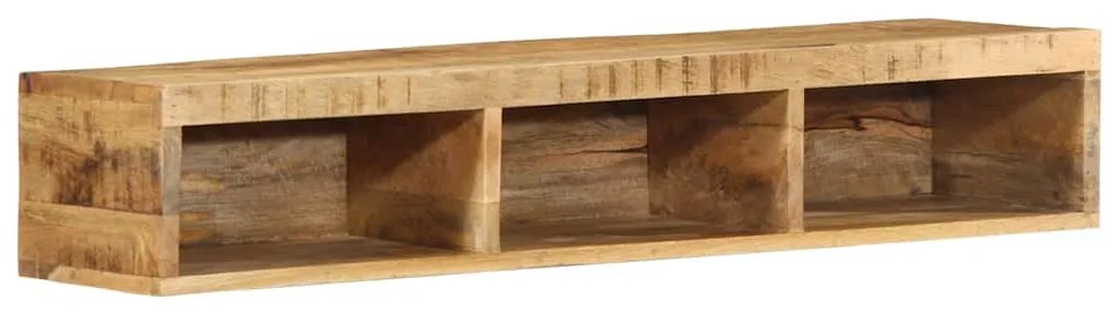 tömör nyers mangófa falra szerelhető TV-szekrény 100x30x19 cm