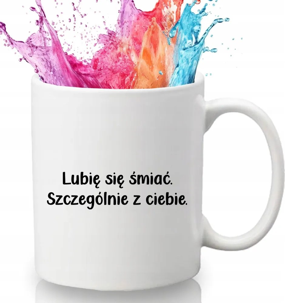 Bögre Fehér 330 ml Kerámia Vicces Ajándék Vicces kütyü Szeretek Nevetni