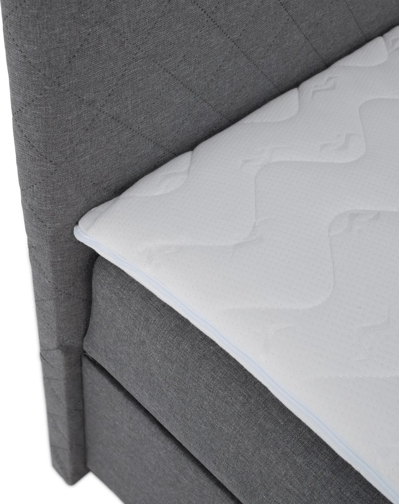 Boxspring ágy, szürke, 180x200, ADARA