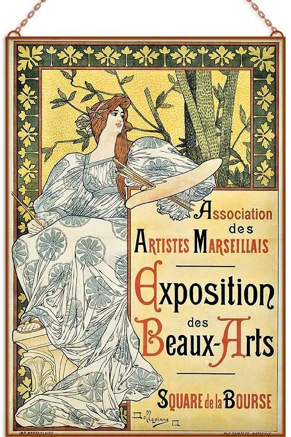 Exposition des Beaux-Arts üvegkép, falikép