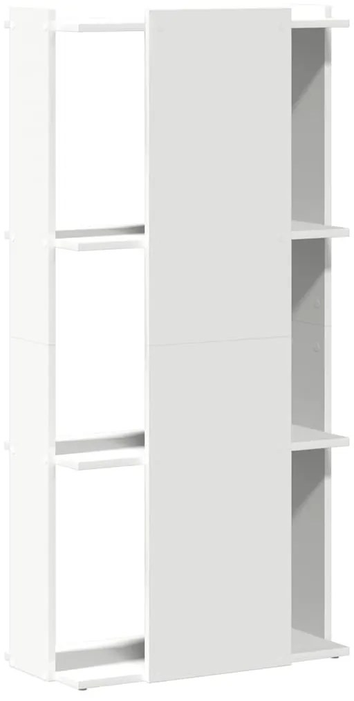 Könyvespolc 3 szintes fehér 60x30x120 cm műfa
